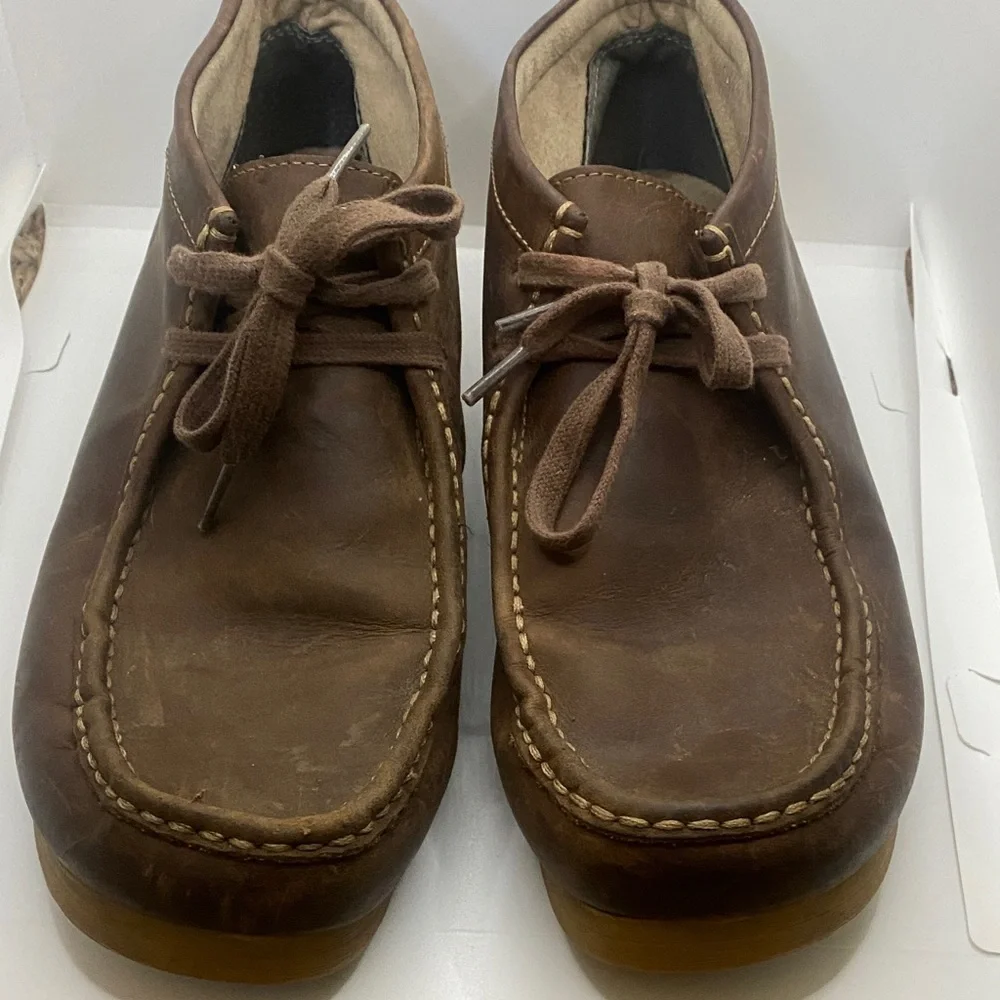 Clarks Men’s Brown Leather Stinson Hi Chukka-Style sz 10.5